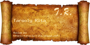Tarsoly Rita névjegykártya